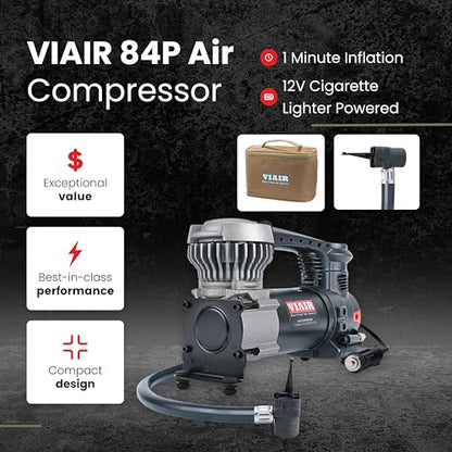 VIAIR 85P - 00085 Tire Inflator Portable Air Compressor for Car, Truck & SUV 12V On/Offroad Tire Pump Air Compressor Portable Heavy Duty 60 PSI, Cigarette Plug, Twist Chuck - size: Twist on Chuck, style: Analog Manual/Twist On