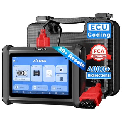 XTOOL D7S Bidirectional Scan Tool 39+ Resets, ECU Coding, FCA/CAN FD/DoIP | AI-Assisted OBD2 Scanner,OE-level All System Car Scanner,PMI,SGW,VAG,Upgrade of D7,Crank Sensor Relearn,3-Year Update