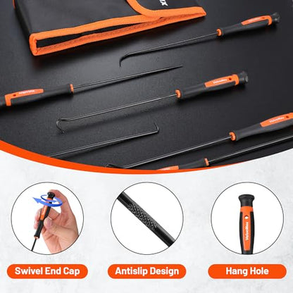 ValueMax Pick and Hook Set, Precision Pick Set with Tool Bag, Perfect for Automotive/Electronic Repair, O-Ring/Oil Seal Gasket Puller and Remover(6PCS) (Pack of 2) - size: Small (Pack of 2)