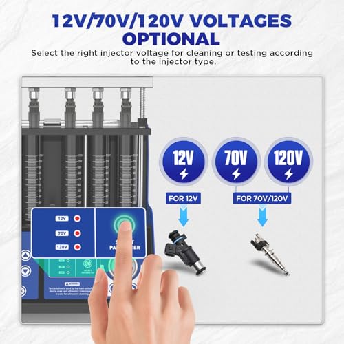 MR CARTOOL V310 Fuel Injector Cleaner Tester Machine, 110V/220V Fuel Injection System Cleaners with 6 Cylinders, Ultrasonic Clean Tool Kit for Diesel Gasoline Standard GDI/EFI/FSI Injectors - size: GDI V310