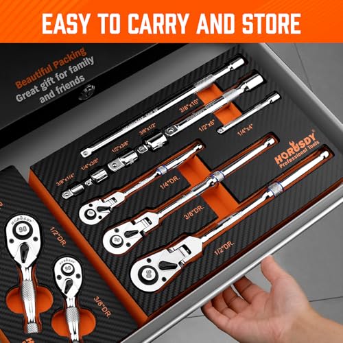 10-Piece Flex-Head Ratchet Set, 1/4", 3/8" & 1/2" Drive Socket Wrenches, 90-Tooth Quick-Release Reversible Low-Profile, Extension Bars (4", 10", 6") & 4 Adapters for Automotive, Bike, and Home Repair - style: 10pcs Ratchet Set