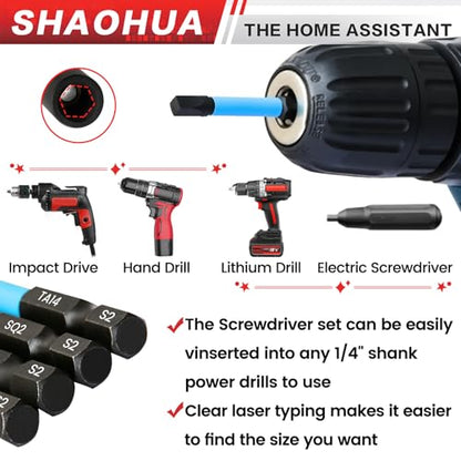 20PCS Screwdriver Bit Set, 1"Triangle Screwdriver Set TA12-30, Square Drive Bits#2,2.75,3,4,5, U-Shaped Bits Set U4,U6,Triwings screwdrivers Y0,Y1, S2 Steel Hex Head Drill Bit Set with 1/4" Bit Holder - style: H. Triangle & Square & U & Y Screwdriver Bits