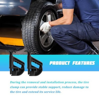 2PCS Car Tire Changer Tool, Heavy-Duty Vehicle Tyre Drop Center Tool Rim Pry Bead Clamp, Automotive Manual Wheel Bead Breaker Changing Helper, Universal for Most Vehicles - size: 6.1"