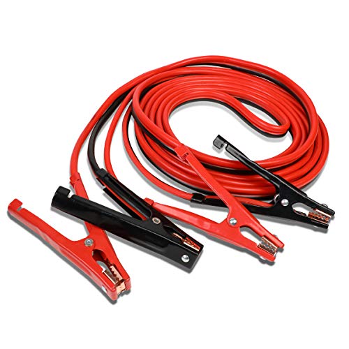 Auto Dynasty Heavy Duty 20 Feet 4 Gauge Booster Cable Power Jumper 500 AMP Emergency Battery Start Car/Motorcycle - size: 20Ft / 4-Gauge
