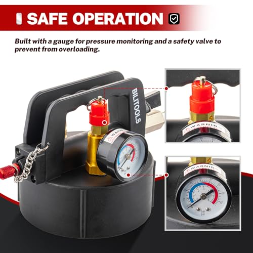 BILITOOLS 8L(2.1 gal) Transmission Fluid Pump Air Operated, 15 ATF Adapters | Fluid Transfer Pump Automotive, Pneumatic Vacuum Oil Fluid Extractor Dispenser, ATF Refill Kit