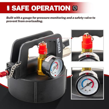 BILITOOLS 8L(2.1 gal) Transmission Fluid Pump Air Operated, 15 ATF Adapters | Fluid Transfer Pump Automotive, Pneumatic Vacuum Oil Fluid Extractor Dispenser, ATF Refill Kit