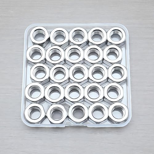 25 Pcs 1/2-13 Hex Nuts, 304 Stainless Steel | Standard Inch Coarse Thread, Hardware Nuts - size: 1/2"-13 (25Pcs)