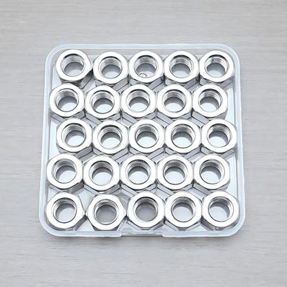 25 Pcs 1/2-13 Hex Nuts, 304 Stainless Steel | Standard Inch Coarse Thread, Hardware Nuts - size: 1/2"-13 (25Pcs)