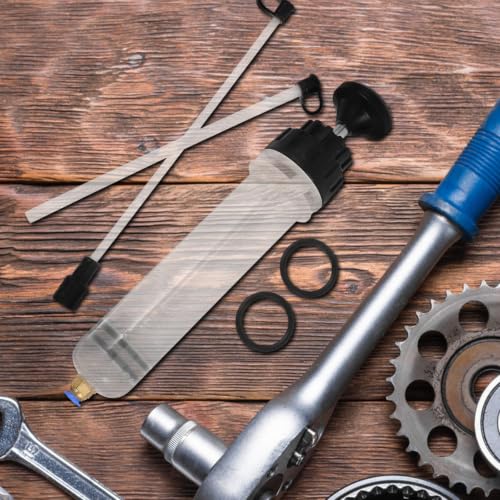 Outanaya Manual Fluid Extractor Pump with Laborsaving Operation the Go for Engine Oil 200cc and Brake Fluid Transfer Portable Automotive Oil Change Tool