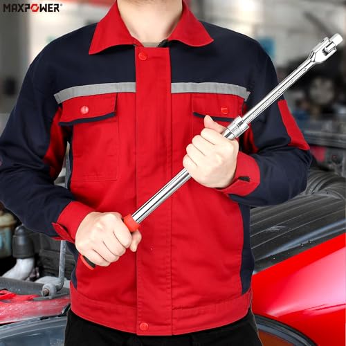 MAXPOWER Breaker Bar, 1/2-Inch Drive Extendable Breaker Bar Flex Handle Length Adjustment 15.9 inches to 21-1/2 inches - style: Extendable handle