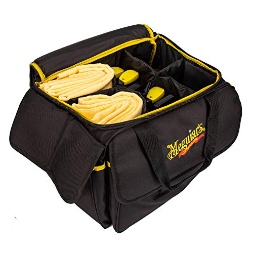 Meguiar's Detailing Bag - Premium Car Bag and Detailing Supply Organizer - Portable for All Your Favorite Supplies, Black