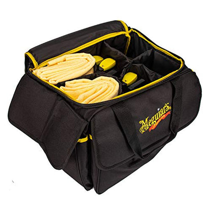 Meguiar's Detailing Bag - Premium Car Bag and Detailing Supply Organizer - Portable for All Your Favorite Supplies, Black
