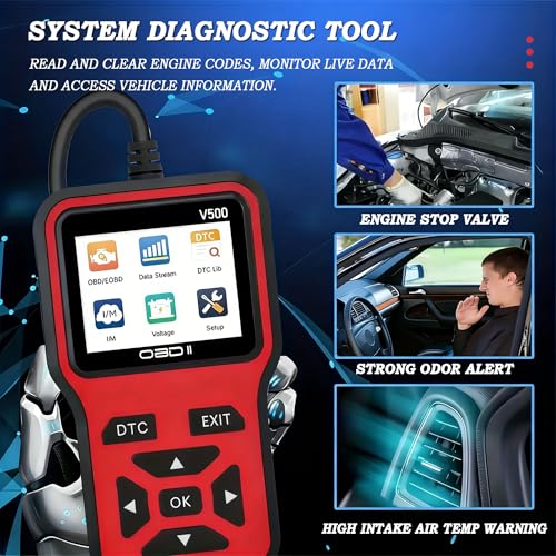 OBD2 Scanner for Hyundai Palisade 2020 2021 2022 2023 2024 2025 2026, Engine Code Reader Live Data Reading Plug-and-Play Scan Tool Portable Handheld Car Diagnostic Tool