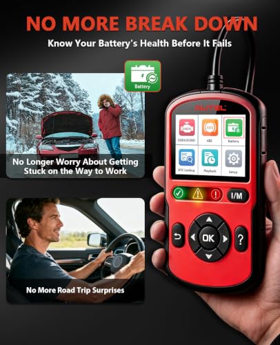 Autel OBD2 Scanner AutoLink AL549, Car Check Engine Code Reader with ABS, Car Battery Tester & Alternator Tester, Plug and Play, Upgrade Ver. of AL519 AL319 AL329 ML519 OBDII CAN Diagnostic Scan Tool