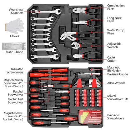 TLGREEN 799pcs Mechanic Tool Set with Aluminum Trolley Case,Home Repair Tool kit,Complete Tool Box Set for Home,Automotive,Dorm,Garage - color: Silver