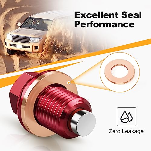 20PCS M14 Annealing Red Copper Oil Drain Plug Crush Washers Gasket Seal Ring - size: M14 Crush Washers
