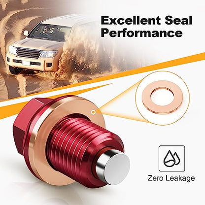 20PCS M14 Annealing Red Copper Oil Drain Plug Crush Washers Gasket Seal Ring - size: M14 Crush Washers