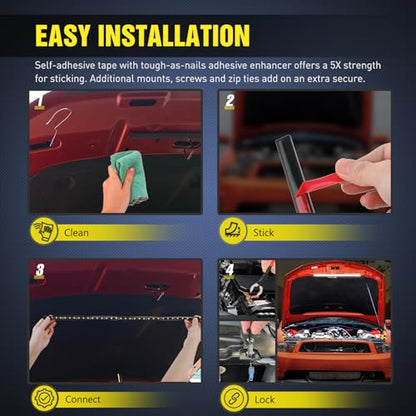 Nilight Under Hood Light Strip 30LED Waterproof Underhood Work Light with On/Off Switch Blade Fuse Engine Bay Repair Light White 12V for Car Truck SUV - size: 20.5 inch 1 piece