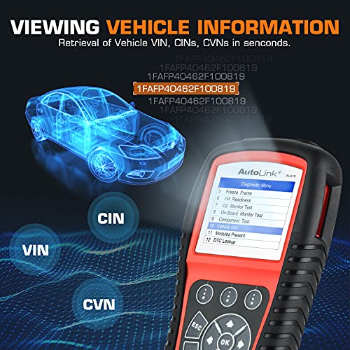 Autel AutoLink AL619 OBD2 Scanner, ABS SRS Warning Light Scan Tool, Turn Off Check Engine Light Car Diagnostic Tool, 10 OBDII Test Modes, Live Data, Freeze Frame, 2026 Up of ML619 AL519 ML519