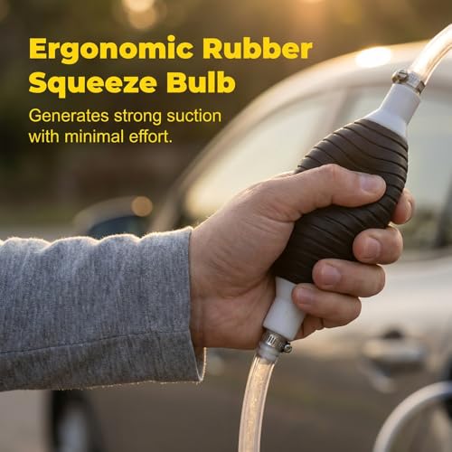 Multifunctional Liquid Siphon Pump, Hand Fuel Transfer Pump, Large Diameter Manual Fluid Extractor for Gasoline, Fuel, Diesel, Water, Fish Tank - With 3.2/4.9/6.5/9.8ft Hose (2, With 9.8ft Hose) - size: With 9.8ft Hose