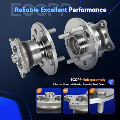 ECCPP 2-Piece 512018 Wheel Hub Bearing for Toyota Corolla 1993-2002 | for Chevrolet Prizm 1998-2002 4 lugs Pre-Greased Sealed - size: 512018*2
