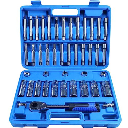 43PCS Steering Hub Suspension Shock Absorber Strut Nut Removal Tool Socket Set - size: 43pcs