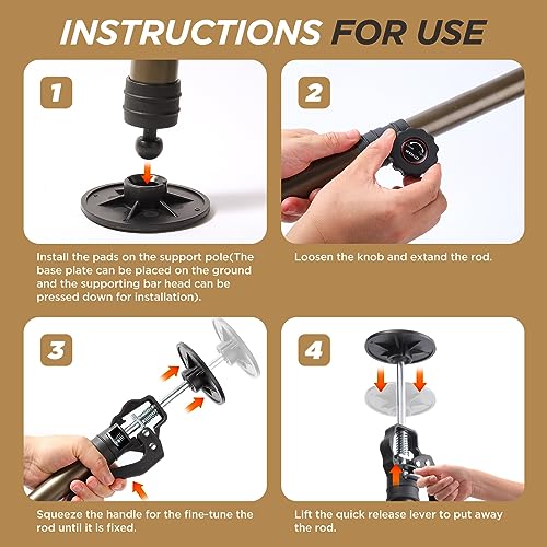 MANQO Cabinet Jack for Installing Cabinet，Adjustable Support Pole，3rd Hand Support System，Extend from 19.29 inch to 43.30 inch,Supports up to 264lbs for Drywall 4Pcs Set (Patent Design) - size: 19.29"-43.30" 4pc