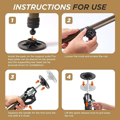 MANQO Cabinet Jack for Installing Cabinet，Adjustable Support Pole，3rd Hand Support System，Extend from 19.29 inch to 43.30 inch,Supports up to 264lbs for Drywall 4Pcs Set (Patent Design) - size: 19.29"-43.30" 4pc