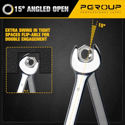 18mm Metric Combination Wrench, CR-V Steel with Mirror Polish, 12-Point Design, 15-Degree Offset, Perfect for Auto Repair, Household, Car & Truck Emergency - size: 18mm