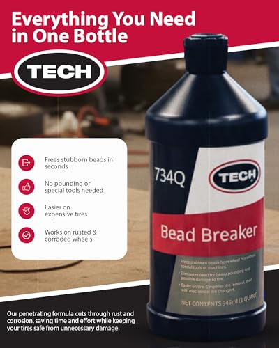 Bead Breaker Tire Demounting Lubricant Frees Stubborn Tire Beads From the Rim, Quart
