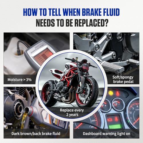 MR CARTOOL Brake Bleeder Kit 1L Brake Bleeder Bottle with Magnet, One Way Check Valve 25.98inTube for Motorcycle Collect Brake Fluid