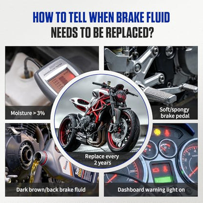 MR CARTOOL Brake Bleeder Kit 1L Brake Bleeder Bottle with Magnet, One Way Check Valve 25.98inTube for Motorcycle Collect Brake Fluid