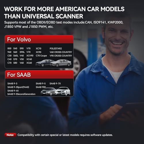 iCarsoft OBD2 Scanner for Volvo/Saab, VOL V1.0 All Systems in-Depth Diagnostic Tool, Oil Reset/SAS Reset/Live Data, Code Reader Scan Tool, CAN-FD Supported -Lifetime Free Updates - style: For VOLVO/SAAB