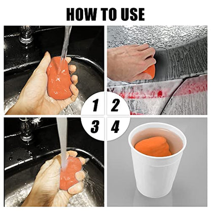 X AUTOHAUX Car Clay Bar Wash Mud Orange 100g Detailing Cleaning Polishing Tool for Cleaning Cars RV Boats Bus Coating - color: Orange
