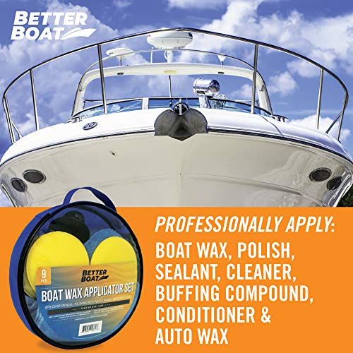 Microfiber Wax Applicator Pads, Soft Foam Hand Polish Sponges and Cloth Buffers, Bulk Waxing and Detailing Set for Boats and Cars, Polishing Application Pack