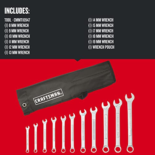 CRAFTSMAN Metric Combination Wrench Set, 11-Piece (CMMT10947)