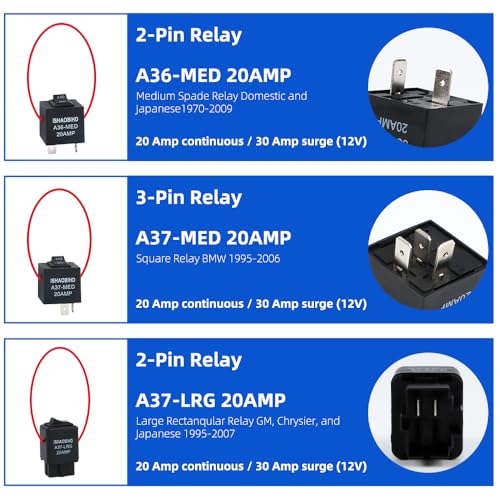 Fuel Pump Relay Bypass Master Kit - 6PCS Relay Bypass Switch Set with Current Test Lead for Fuel Pressure Testing and Electrical Diagnostics