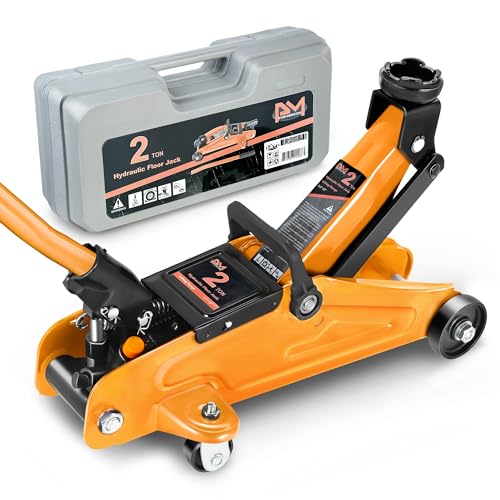 PM PERFORMOTOR Low Profile Hydraulic Trolley Service/Floor Jack, 2 Ton (4000 lbs) Capacity, Lifting Range 5.1"-13",Orange,PM-TOL-FJ20-OG - color: Orange, size: 2 Ton