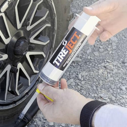 TireJect Off-Road Tubeless Tire Sealant Kit: Fix a Flat Tire & Prevent Flat Tires, Seal Punctures Leaks Dry Rot Thorns Nails Screws, tire Repair Slime, Puncture tire Sealer (40oz, 4-Tire Value Pack) - size: 40oz