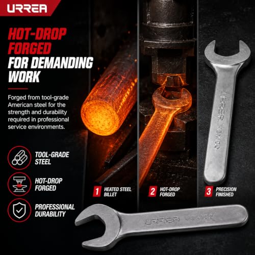 URREA 1-1/8 in Service Wrench, Thin Pattern Mechanics Wrench - color: Single Wrench, size: 1-1/8"