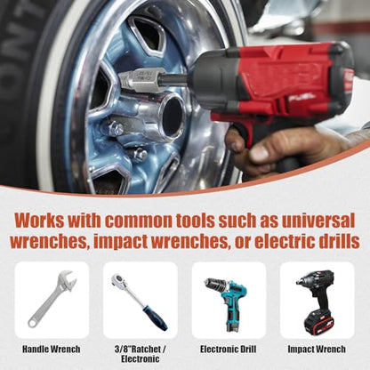 15pcs Screw Extractor Set, 3/8" Hex Drive Bolt Extractor Kit | Multi-Spline Screw Remover Tool Kit, For Stripped, Rounded, Broken, Damaged Screws, Bolts and Nuts