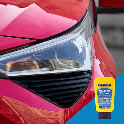 Rain-X 800001810 Headlight Restorer, Headlight Cleaner & Restoration Liquid for Hazy, Yellowed Headlights, Brings Lights Back to Like New Condition, No Tools Required & Long Lasting Result - style: Headlight Restorer Treatment