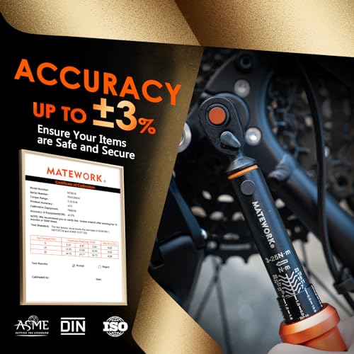 1/4 Torque Wrench, 3-25 Nm/26.6-221.3 in.lb, Mini 1/4" Drive Click Bike Torque Wrench Inch Pounds with 72-Tooth Dual-Direction, Small Bike Tool for Bicycle, MTB Maintenance, ±3% High Precision - size: 1/4-inch (mini, 3-25 nm /26.6-221.3 in.lb)