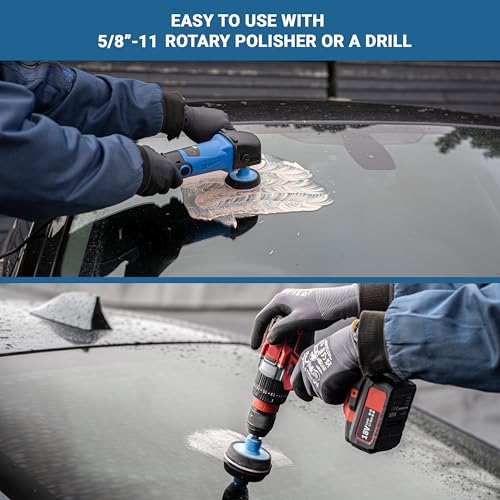 GLASS POLISH DIY 3" (75mm) Windshield Scratch Removal Kit for All Car Glass, Removes Deep Scratches, Wiper Blade Damage & Haziness, Restores Clear Visibility