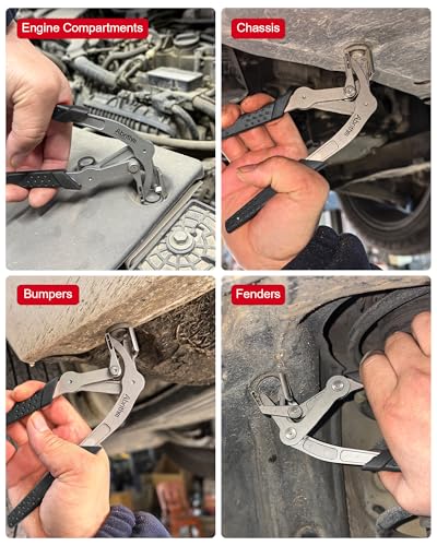 Car Clip Pliers, Panel Clip Removal Pliers, Professional Plastic Fastener Removal Tool for Removing Automotive Fasteners Clips Without Damage Black - color: Black