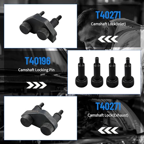 Camshaft holding tool alignment adjustment locking timing tool compatible with VW VAG Audi 1.8 2.0 TSI TFSI (2006-2018) EA888 T40191 T10352 T10368 T40196 T10354 T10060A T40011 T40098 T40267 T40271