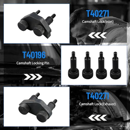 Camshaft holding tool alignment adjustment locking timing tool compatible with VW VAG Audi 1.8 2.0 TSI TFSI (2006-2018) EA888 T40191 T10352 T10368 T40196 T10354 T10060A T40011 T40098 T40267 T40271