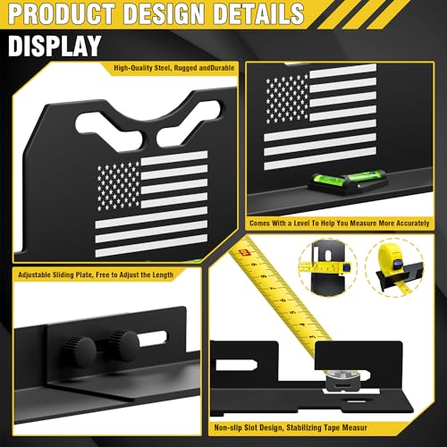 2026 Upgraded Wheel Alignment Tool, 2 PCS Toe Alignment Tool Plates Without Removing Calipers, Wheel Alignment Kit with 2 Measuring Tapes, Compatible with Most Cars and SUVs