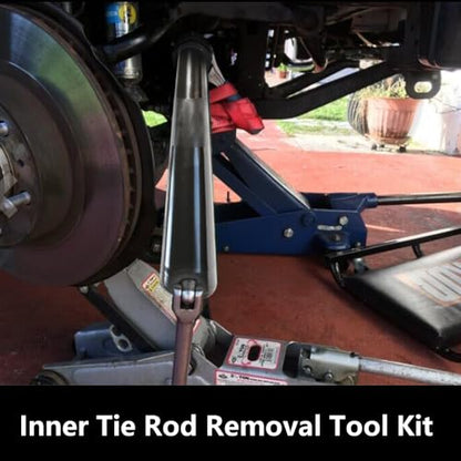 DPTOOL Inner Tie Rod Removal Tool Kit, Automotive Inner Tie Rod Tool Set with 12 Crowfoot Adapters, 1/2 Inch Drive Tube Tie Rods Tool, Suitable for Domestic & Import Cars