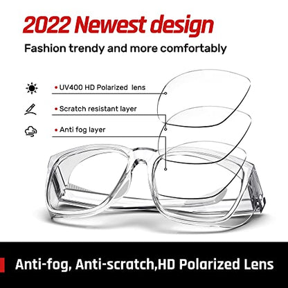 Safety Glasses Anti-Fog Goggles Protective Eyewear Anti Blue Light Protection Glasses For Women And Men - color: Clear